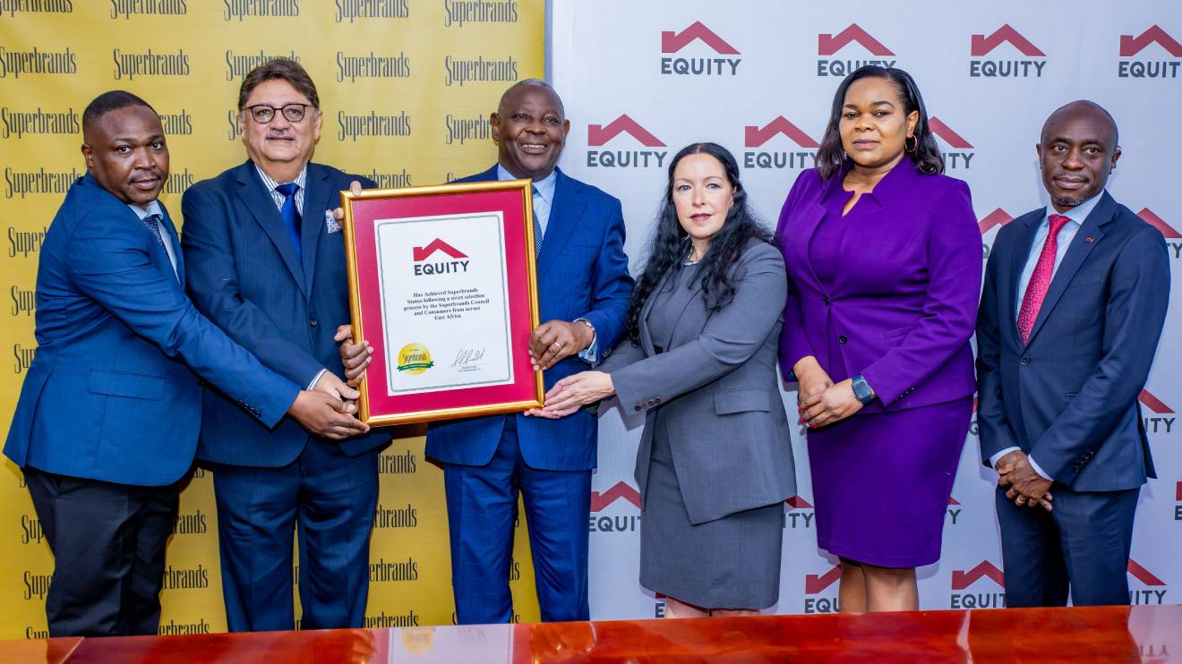 Equity Group Holdings PLC officials receiving the award. PHOTO/COURTESY